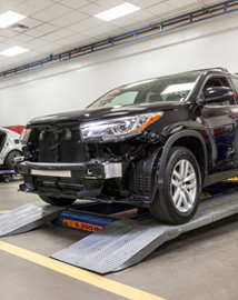 Toyota on vehicle lift | Stephen Toyota in Bristol CT