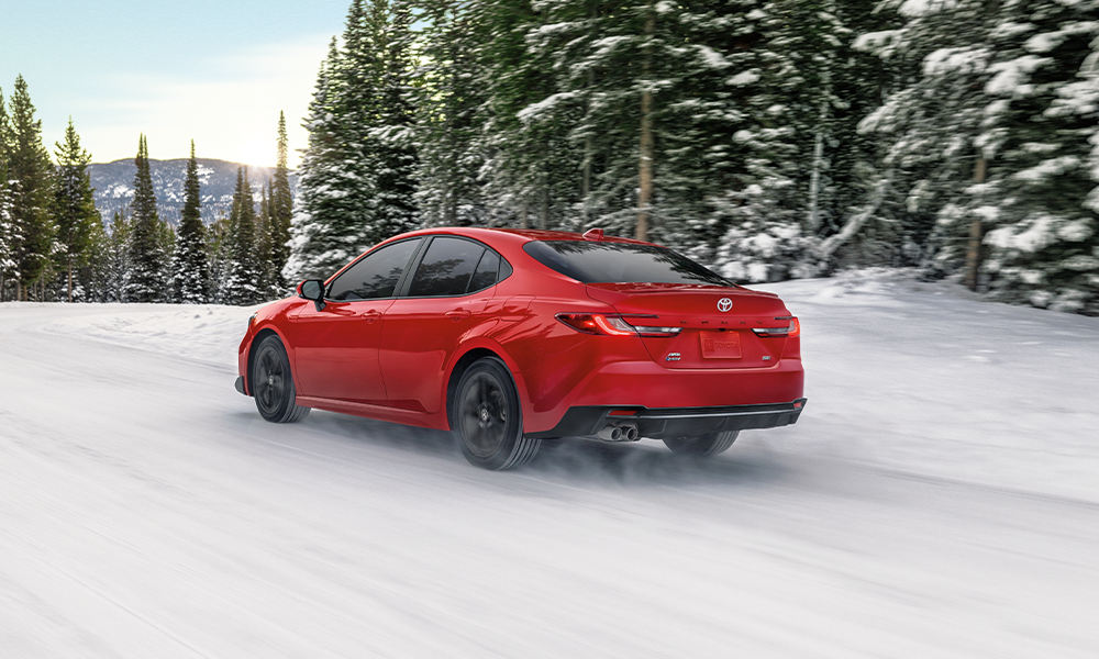 Toyota Camry AWD handling snow in Connecticut